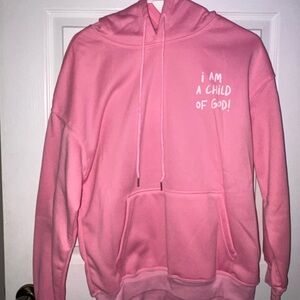 Pink Hoodie with Inspirational Text